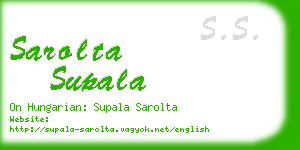 sarolta supala business card